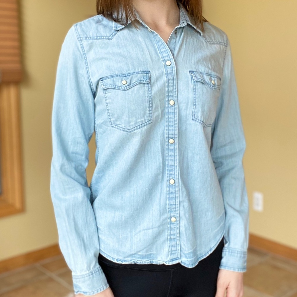 Button down denim shirt
